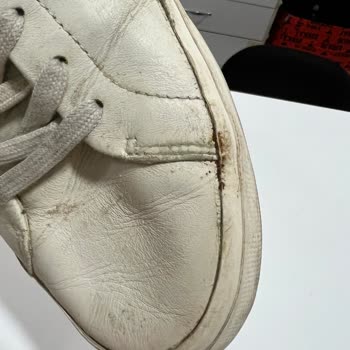 Tommy Hilfiger Zapatillas Blancas de Cuero Se Desgastan y Descascaran