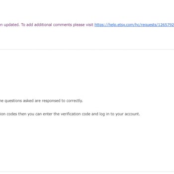 Problemas con el soporte de Etsy para la verificación en dos pasos