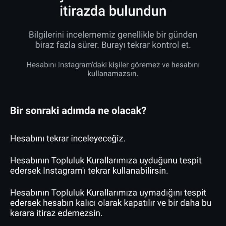 Instagram Hesabım Askıya Alındı Ve Geri Verilmesini Rica Ediyorum