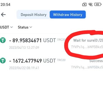 Bibox Exchange TRC20 USDT Retiro Pendiente por 6 Días