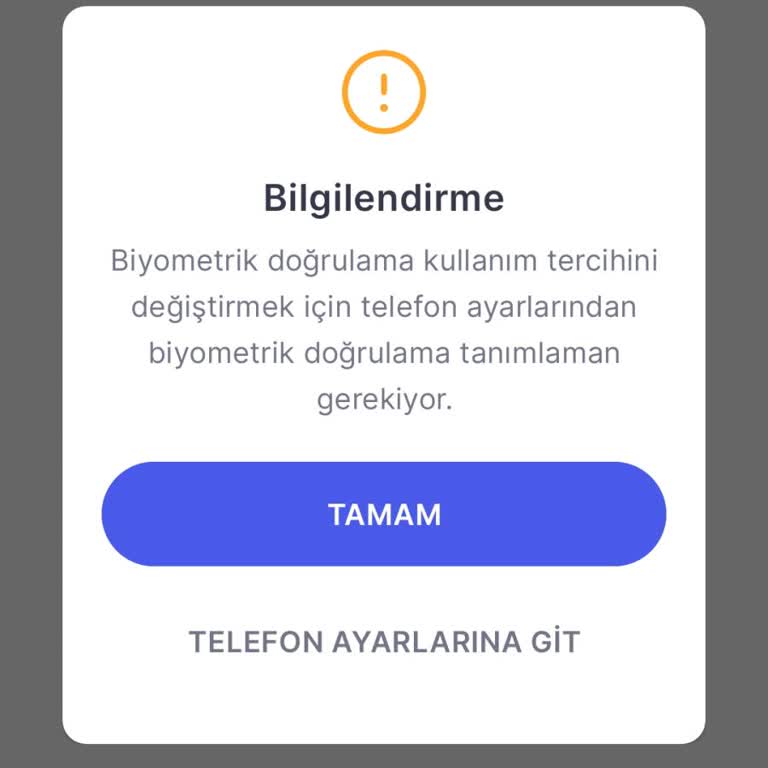 Midas Biyometrik Doğrulama Hatası