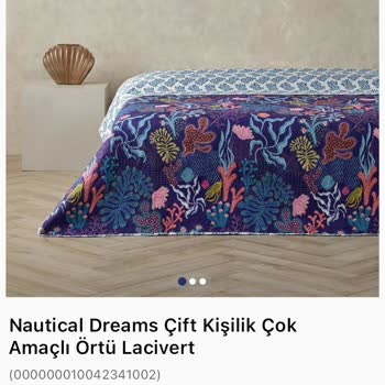 English Home Nautical Dreams Çok Amaçlı Çift Kişilik Yatak Örtüsü