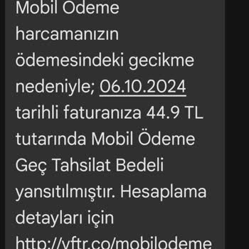 Vodafone Faturalarında Haksız Gecikme Ücretleri