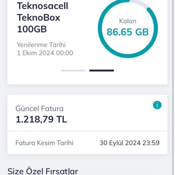 TeknosaCell 1200 TL Fatura