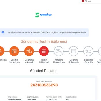 Sendeo Kargo Şirketi Müşteri Siparişlerini Saklayıp Teslim Etmiyor.