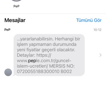 Pep Hesap İşlem Ücretleri Ve İptal Edilen Para