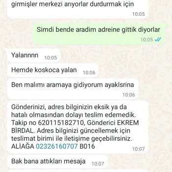 MNG Kargo Aliağa Şubesi Verilmeyen Hizmet
