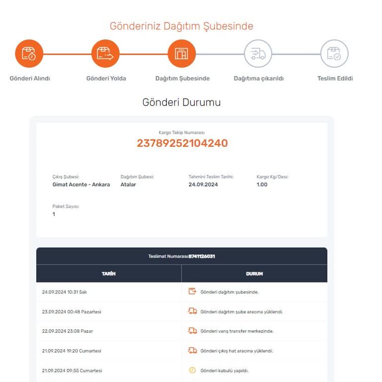 Sürat Kargo Atalar Şubesi Kargoyu Teslim Etmiyor!