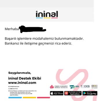 İninal İle Yaşadığım Kredi Kartı Ve EFT Sorunları