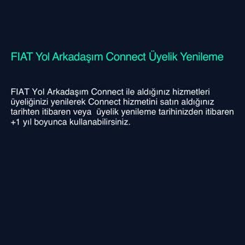 Fiat "Fiat Yol Arkadaşım Connect" Yıllık Kullanım Ücreti