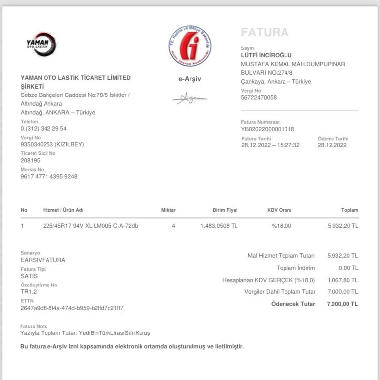 Bridgestone Fabrika Hatası Lastik