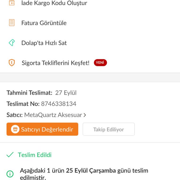 Trendyol Kargo Ortada Yok
