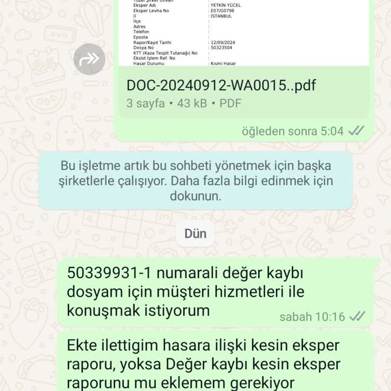 Aksigorta Değer Kaybı Dosyamı Kapattı