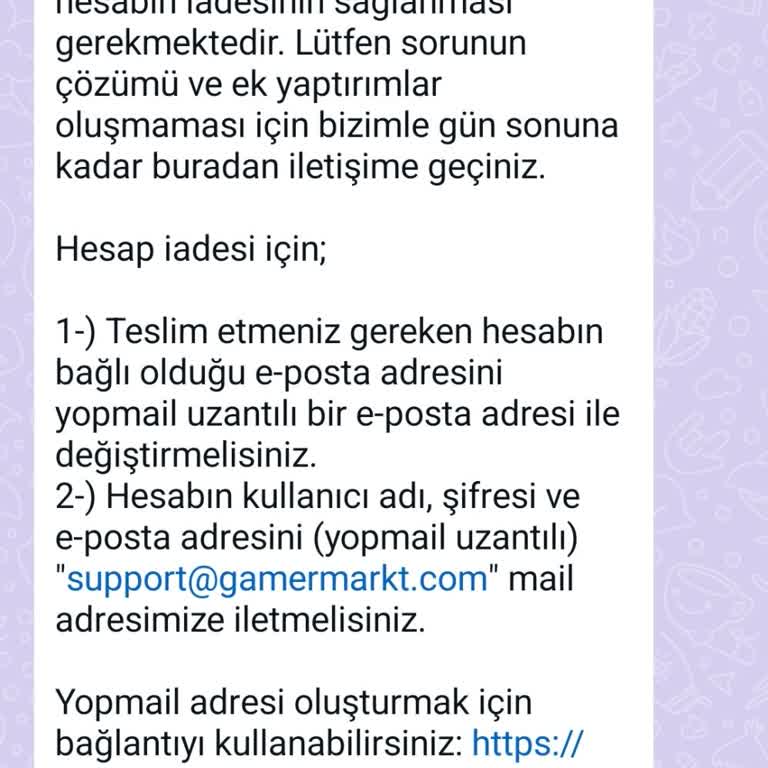 Gamermarkt Hesap İade Hesap Yasaklanması