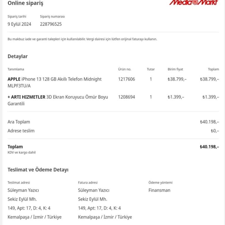 Media Markt 20 Gündür Siparişi Kargoya Veremedi