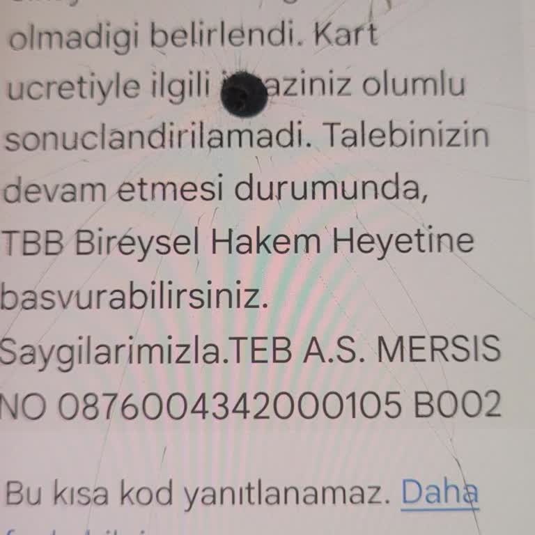 TEB Bankası'nın Kart Aidatı Sözü