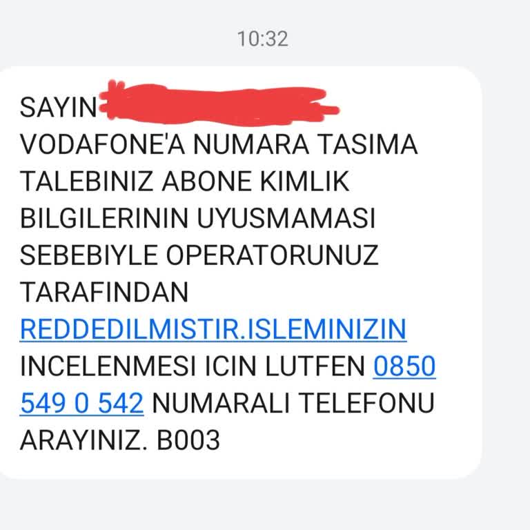 Vodafone Hat Taşıma Sürecinde Bilgi Eksikliği ve İletişim Sorunu
