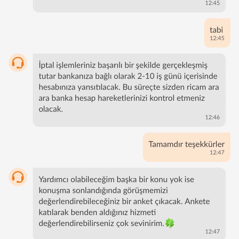 Trendyol Yemek Trendyol GO Yemek Para İademi Yapmıyor
