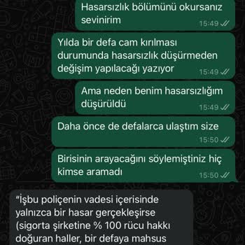 Aksigorta Poliçe Şartlarına Uygun Olmayan Hasarsızlık İndirimi