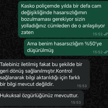 Aksigorta Poliçe Şartlarına Uygun Olmayan Hasarsızlık İndirimi