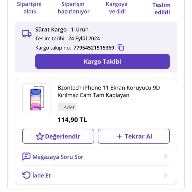 Sürat Kargo Ürünümü Kaybetti Ve Teslim Edildi Olarak Sisteme İşledi