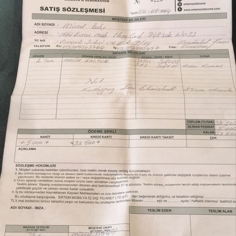 Ertem Sofa Home Mürsel B**** Mağdurlardan