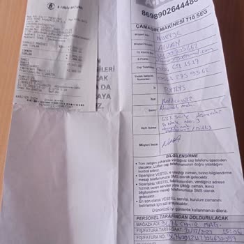 A101 Vestel SEG Çamaşır Makinesi Şikayeti