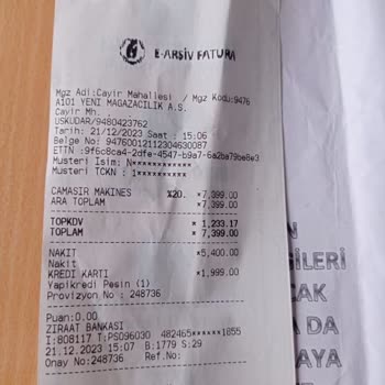 A101 Vestel SEG Çamaşır Makinesi Şikayeti