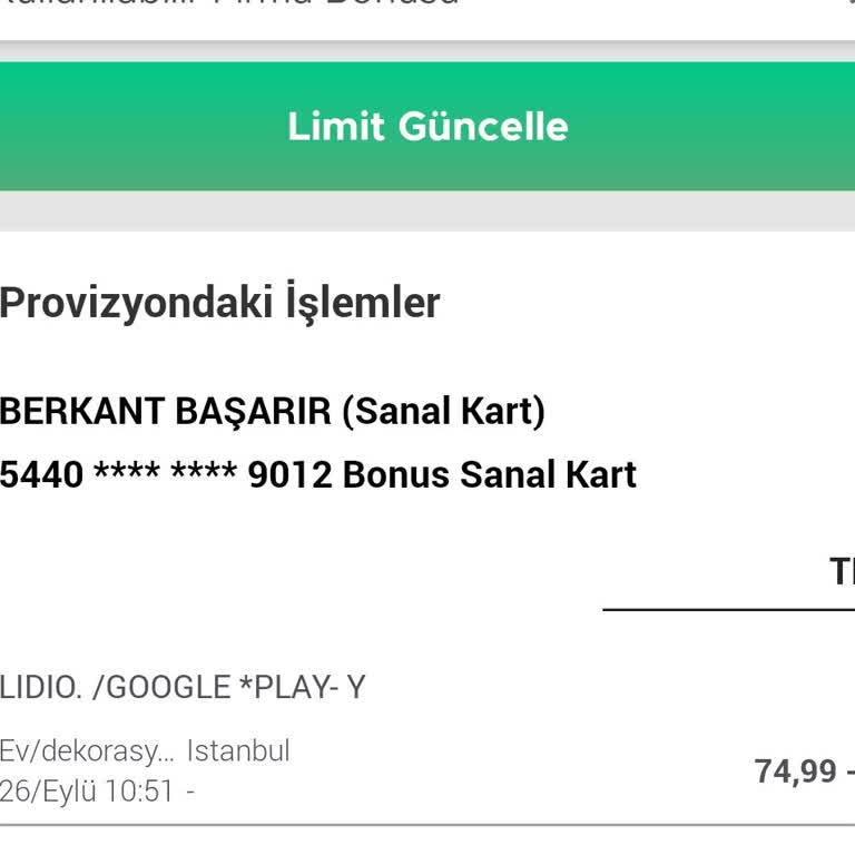 Lidio Ödeme Hizmetleri Onaysız Ödeme Çekilmesi