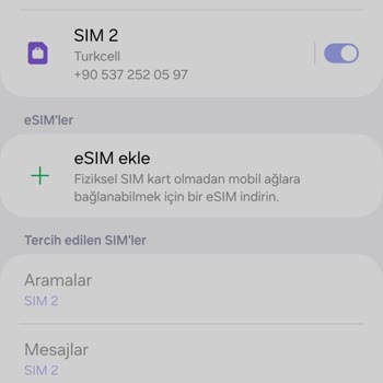 Samsung S23 Fe Model Telefonun Çift Sim Özelliğini Kullanamama.