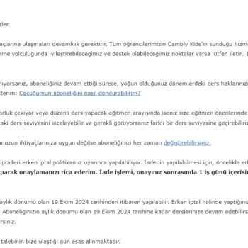 Camblykids'in Üyelik İptalinde Aşırı Kesinti Yapması