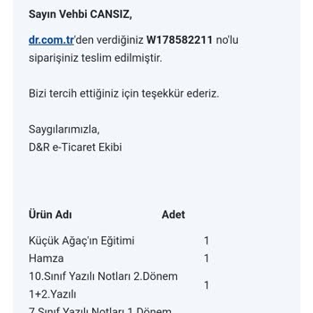D&R D&N Kitap Eksik Ürün