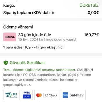 Temu Dan Memnun Değilim