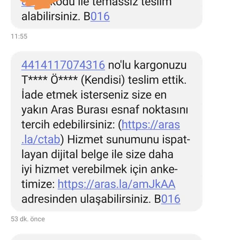 Aras Kargo Kargom Teslim Kodu Olmadan Başkasına Teslim Edilmiş Kime Belli Değil