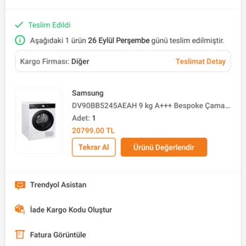 Trendyol Teslim Edilmeyen Teslim Edildi Görünen Kargo.