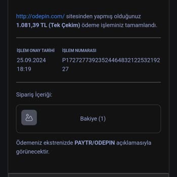 Odepin.com Ödepin Sitesi Siparişimi Göndermiyor