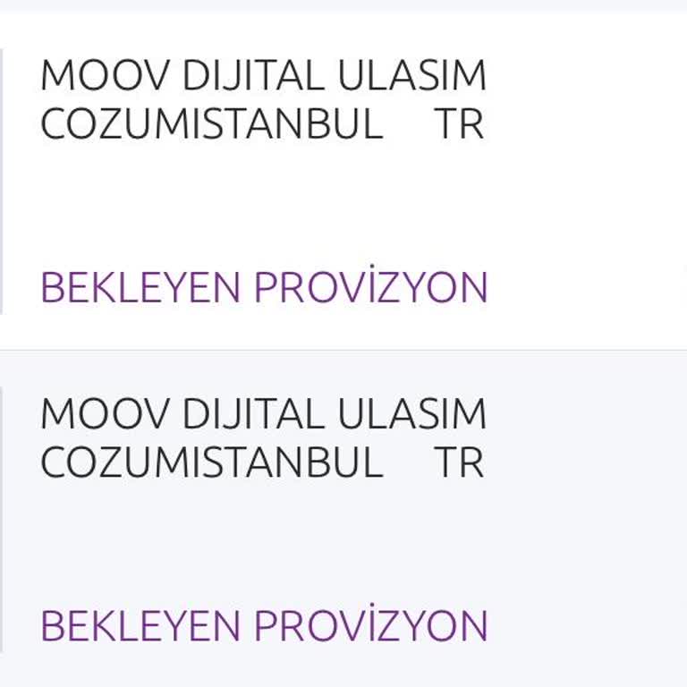 Moov Getir Uygulamasında Beklenmedik Kart Çekimleri