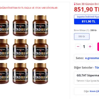 Pazarama Sitesi E-Grossmarket Satıcısı Fiyat Cambazlığı