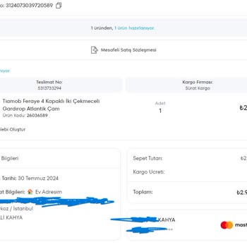 A101 Ekstra Gardırobumu Göndermiyor