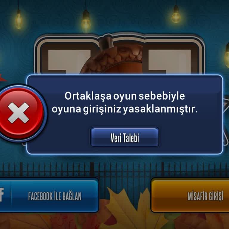 101 Okey Plus'a Facebook Üzerinden Bağlanamıyorum