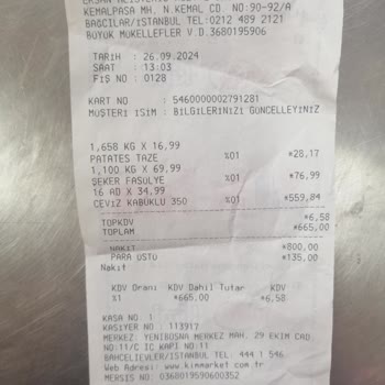 Kim Market Bağcılar Şubesi Fiyat Farkı Sorunu