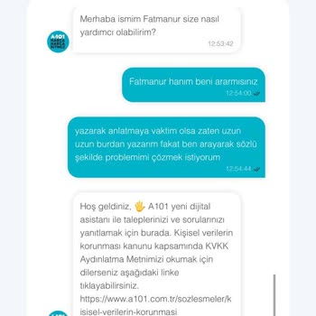 A101 Müşteri Hizmetlerine Ulaşamama Sorunu
