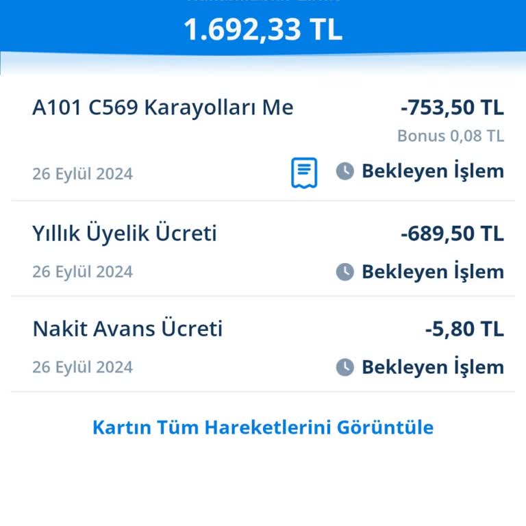 Denizbank Kart Yıllık Üyelik Ücreti