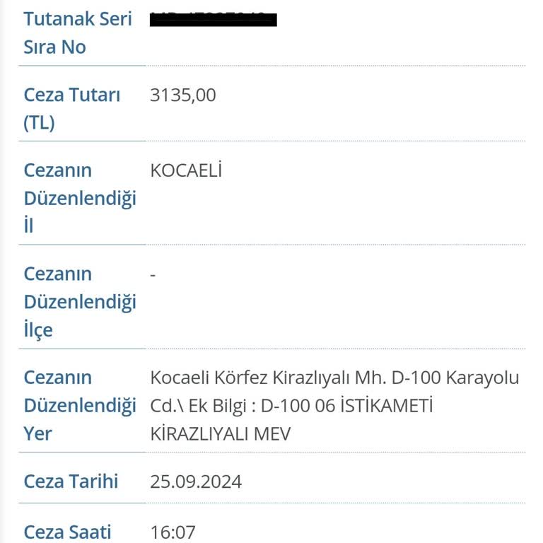 Karayolları Genel Müdürlüğü D100 Karayolu Hız Cezası Zulmü