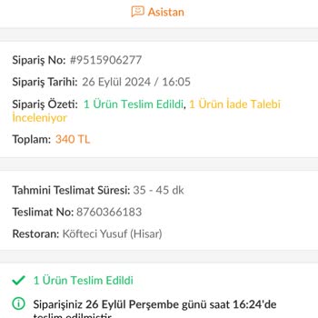 Köfteci Yusuf'tan Hem Yanlış Hem Boş Ürün Ve Buz Gibi