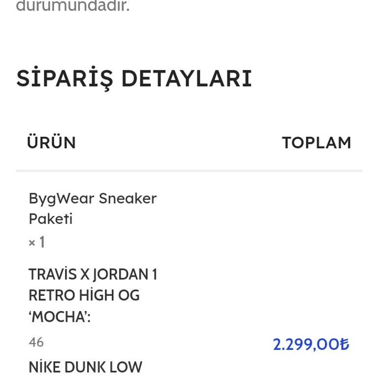 Byg Wear Sipariş Ulaştırma Sorunu