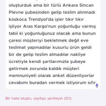 Aras Kargo Adresten Kargonuzu Teslim Alalım Hizmetini Karşılaşmadı