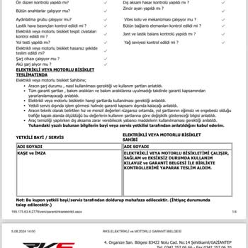 Nur Motor Elektrikli Scooter Servis Ve Garanti Sorunları