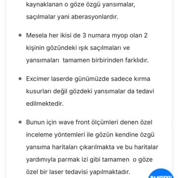 Bursa Medicana Hastanesi Zorla Wave Front Ölçümü Satılmak İstendi.