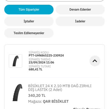 Kartal Bike Shop Gar Bisiklet Kalitesiz Ve Markasız Ürün Gönderiyor